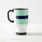 Mug De Voyage Monnaie légère solide, Nom de ruban bleu marine Mo (Gauche)