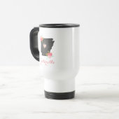 Mug De Voyage Monogram Arkansas State Moveable Heart City tendan (Devant gauche)