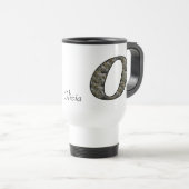 Mug De Voyage Monogram Initial O Hydrangea Flower Personalized (Devant droit)