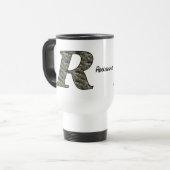 Mug De Voyage Monogram Initial R Hydrangea Flowers Personalized (Devant gauche)