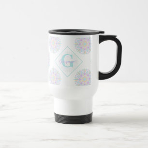 Mug De Voyage Monogram Pastel Rainbow Sundae Polka Dot Mandala