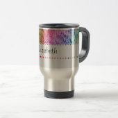 Mug De Voyage Monogramme à la mode unique d'aquarelle (Devant droit)