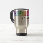 Mug De Voyage Monogramme à la mode unique d'aquarelle (Devant gauche)
