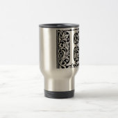 Mug De Voyage Monogramme B initial. Nom customisé Modèle floral (Centre)