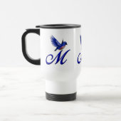 Mug De Voyage Monogramme Bluebird Initiale M Élégant (Gauche)
