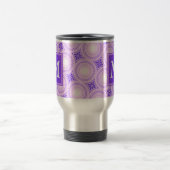 Mug De Voyage Monogramme cercles violets motif (Centre)
