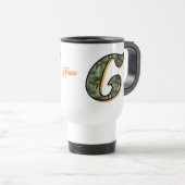 Mug De Voyage Monogramme Daisy Initiale C Personnalisé (Devant droit)