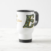 Mug De Voyage Monogramme Daisy Initiale E Personnalisé (Devant droit)