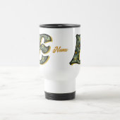Mug De Voyage Monogramme Daisy Initiale E Personnalisé (Centre)