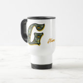 Mug De Voyage Monogramme Daisy Initiale G Personnalisé (Devant gauche)