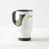 Mug De Voyage Monogramme Daisy Initiale J Personnalisé (Devant gauche)