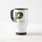 Mug De Voyage Monogramme Daisy Initiale P Personnalisé (Devant gauche)