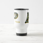 Mug De Voyage Monogramme Daisy Initiale P Personnalisé (Centre)