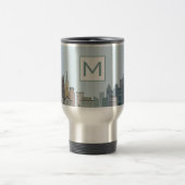 Mug De Voyage Monogramme d'art urbain moderne (Centre)
