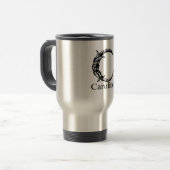 Mug De Voyage Monogramme de fantaisie : Caroline (Devant gauche)