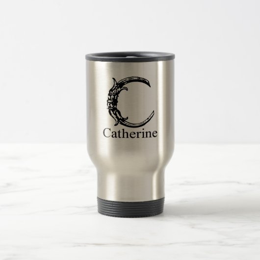 Mug De Voyage Monogramme de fantaisie : Catherine (Centre)