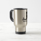 Mug De Voyage Monogramme de fantaisie : Janice (Devant gauche)