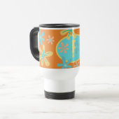 Mug De Voyage Monogramme de typographie florale moderne tendance (Devant gauche)