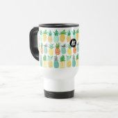 Mug De Voyage Monogramme d'été ananas | Musique de voyage (Devant gauche)