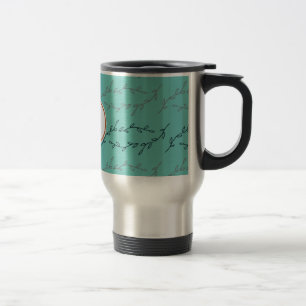Mug De Voyage monogramme et feuille