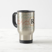 Mug De Voyage monogramme et feuille (Devant gauche)