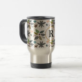 Mug De Voyage monogramme et feuille (Devant gauche)