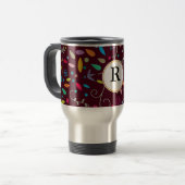 Mug De Voyage monogramme et motif coloré (Devant gauche)