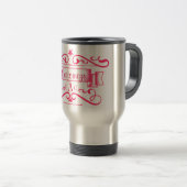 Mug De Voyage Monogramme et texte personnalisé (Devant droit)