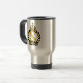 Mug De Voyage Monogramme fait sur commande de couronne - S (Devant gauche)