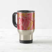 Mug De Voyage Monogramme floral élégant pour fille en or rose (Devant gauche)