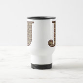 Mug De Voyage Monogramme floral initial J élégant (Centre)