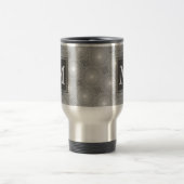 Mug De Voyage Monogramme gris cercles motif (Centre)