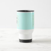Mug De Voyage Monogramme Hexagone Turquoise Vert (Centre)