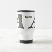 Mug De Voyage Monogramme Initiale A Fleurs D'Hydrangea Personnal (Centre)