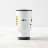 Mug De Voyage Monogramme initiale A personnalisé jonquille (Centre)