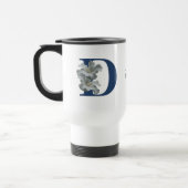 Mug De Voyage Monogramme initiale D de fleur d'Hibiscus personna (Gauche)