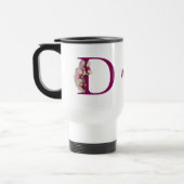 Mug De Voyage Monogramme Initiale D Élégant Orchidée Personnalis (Gauche)