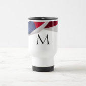 Mug De Voyage Monogramme initiale du drapeau américain patriotiq (Centre)