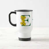 Mug De Voyage Monogramme initiale E personnalisé jonquille (Gauche)