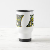 Mug De Voyage Monogramme Initiale M Fleurs de Marguerites Art Pe (Centre)