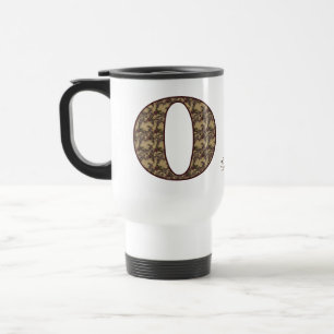 Mug De Voyage Monogramme Initiale O Floral Vintage Personnalisé