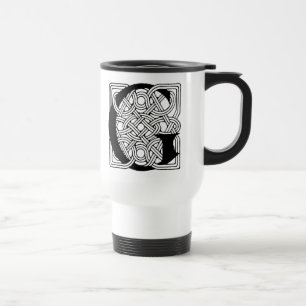 Mug De Voyage Monogramme lettre G Impression vintage nœud celtiq