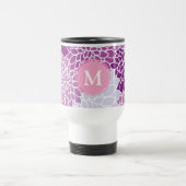 Mug De Voyage Monogramme Motif de fleurs violettes et Lilac (Centre)