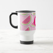 Mug De Voyage Monogramme Motif de pastèque rose (Gauche)