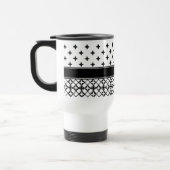 Mug De Voyage Monogramme noir blanc Quatrefoil (Gauche)