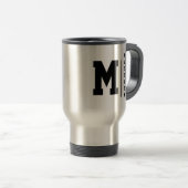 Mug De Voyage Monogramme noir et argent (Devant droit)