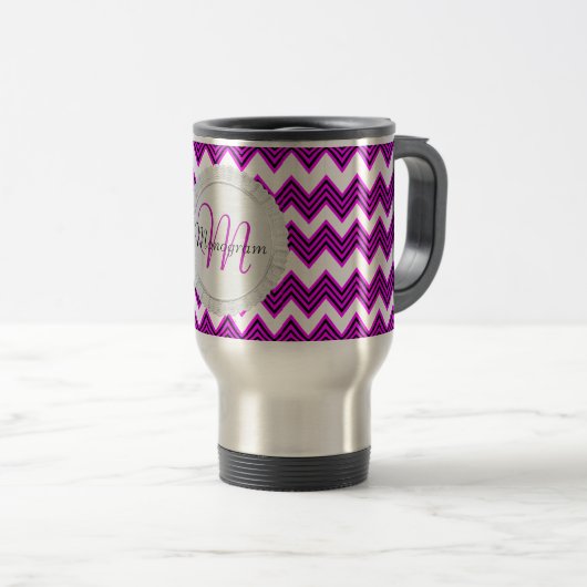 Mug De Voyage Monogramme personnalisable (Devant droit)