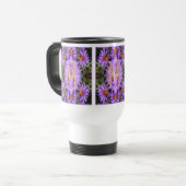 Mug De Voyage Monogramme personnalisé initiale nom abeille aster (Devant gauche)