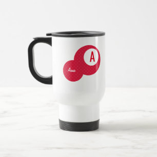 Mug De Voyage Monogramme personnalisé Red Dotty