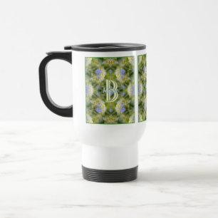 Mug De Voyage Monogramme personnalisé Votre initiale Nom Fleur d